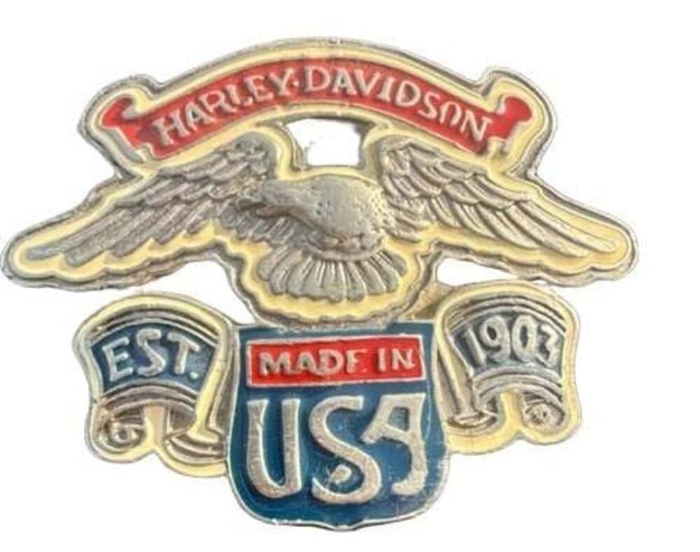 Harley Davidson Vintage Eagle Belt Buckle Est 1903 Made In USA Metal